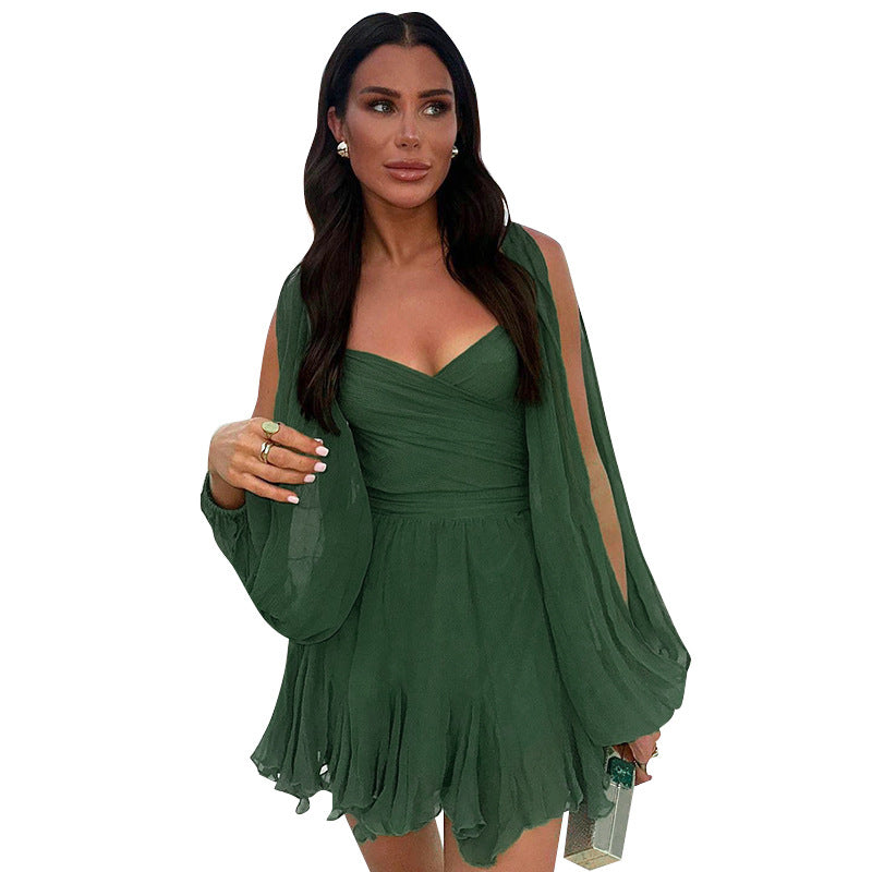 Women's Solid Color Slim Fit Mini Dress