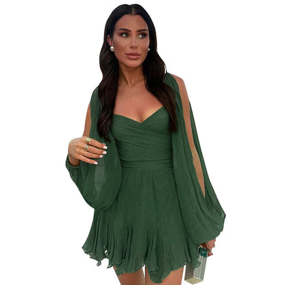 Women's Solid Color Slim Fit Mini Dress
