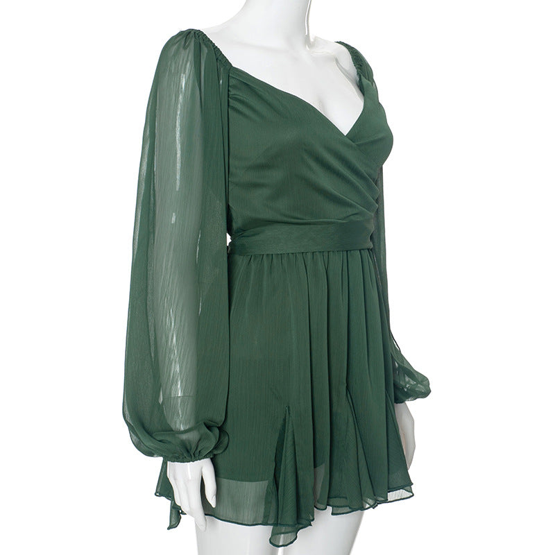 Women's Solid Color Slim Fit Mini Dress