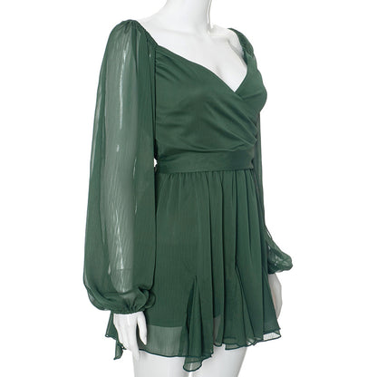 Women's Solid Color Slim Fit Mini Dress