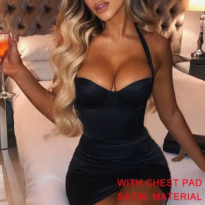 Elegant Strapless Bodycon Mini Dress with Glitter for Summer Parties - 2025 Collection