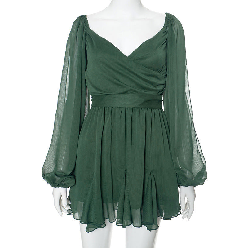 Women's Solid Color Slim Fit Mini Dress